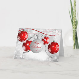 メリークリスマスグリーティングカード – 赤と白 シーズンカード