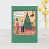 メリークリスマスグリーティングカード – Cat Proof Tree カード (黄色い花)