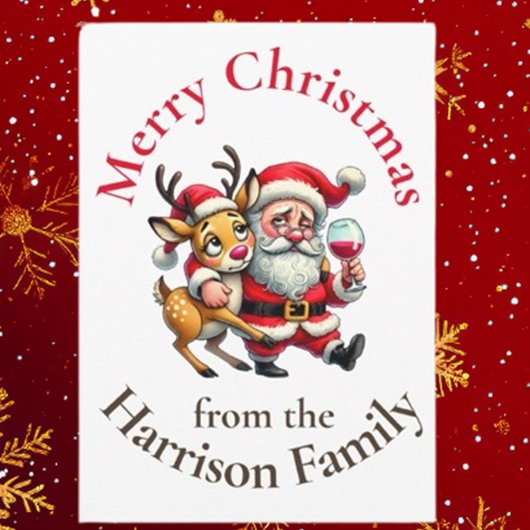 メリークリスマスグリーティングサンタ シーズンカード