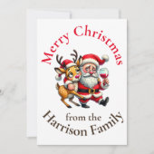 メリークリスマスグリーティングサンタ シーズンカード (正面)