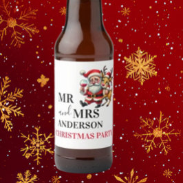 メリークリスマスグリーティングサンタ ビールラベル