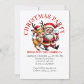 メリークリスマスグリーティングサンタ 招待状 (正面)