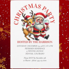 メリークリスマスグリーティングサンタ 招待状