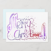 メリークリスマスグリーティングパステル手錠 シーズンカード (正面/裏面)