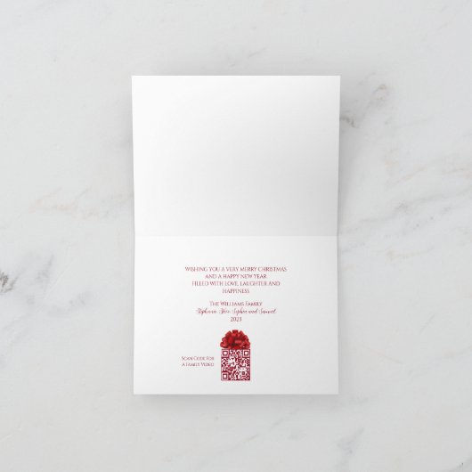 メリークリスマスグリーティングファミリービデオ – シーズンカード (内部)