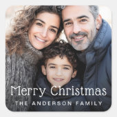 メリークリスマスグリーティングフォト スクエアシール (正面)