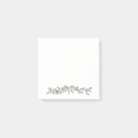 メリークリスマスグリーティングミスタントウと松のリース ポストイット (正面)