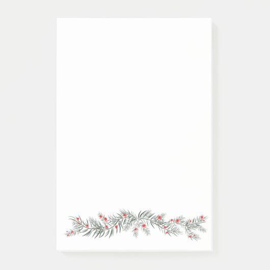 メリークリスマスグリーティングミスタントウと松のリース ポストイット (正面)