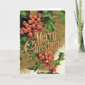 メリークリスマスグリーティングレトロサンタクリスマスカード シーズンカード (正面)