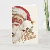 メリークリスマスグリーティングレトロサンタクリスマスカード シーズンカード (正面)