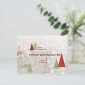 メリークリスマスグリーティングレトロホリデー ポストカード (スタンド正面)