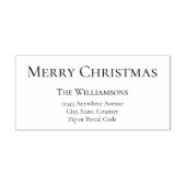 メリークリスマスグリーティング差出人住所#1 ラバースタンプ (インプリント)