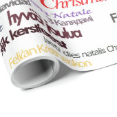 メリークリスマスグリーティング引用文外国語 ラッピングペーパー (ロールコーナー)