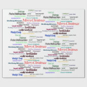 メリークリスマスグリーティング引用文外国語 ラッピングペーパー (フラット)