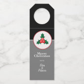 メリークリスマスグリーティング、ホリースプリング&ベリー ボトルネックタグ (正面)