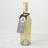 メリークリスマスグリーティング、ホリースプリング&ベリー ボトルネックタグ (アングル)