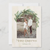 メリークリスマスグリーナリーアーチフレーム写真 シーズンカード (正面)