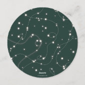 メリークリスマスグリーンきらめくラウンドライト シーズンカード (裏面)