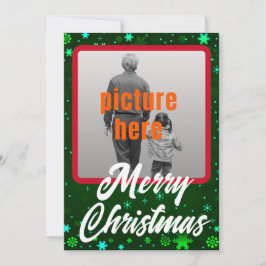 メリークリスマスグリーンの冬の雪 シーズンカード