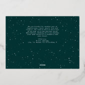 メリークリスマスグリーンの4枚の写真をお願い 箔シーズンカード (裏面)