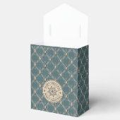 メリークリスマスグリーンアイボリーフラワーリーフラティス フェイバーボックス (オープン)