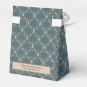 メリークリスマスグリーンアイボリーフラワーリーフラティス フェイバーボックス (裏面サイド)