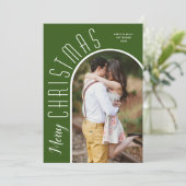 メリークリスマスグリーンアーチ写真 シーズンカード (スタンド正面)