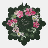 メリークリスマスグリーンウォーターの花 オーナメントカード (裏面)