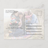 メリークリスマスグリーンエレガントスノーフレーク2枚の写真 シーズンポストカード (裏面)