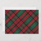 メリークリスマスグリーンエレガントレッドプレイド3枚の写真 シーズンカード (裏面)