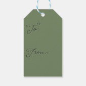 メリークリスマスグリーンオーナメントクリスマスギフトラベル ギフトタグ (裏面)