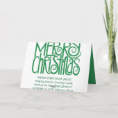 メリークリスマスグリーンカード シーズンカード (裏面)