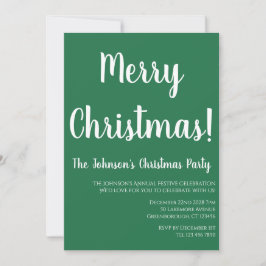 メリークリスマスグリーンクリスマスパーティー 招待状
