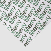 メリークリスマスグリーングラデーション文字ホリデーティッシュ 薄葉紙 (詳細)