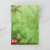 メリークリスマスグリーングリーティングカード シーズンカード (内部)