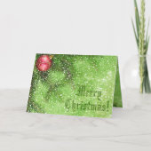 メリークリスマスグリーングリーティングカード シーズンカード (正面)