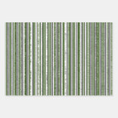 メリークリスマスグリーングレーの冬 ラッピングペーパーシート (正面3)