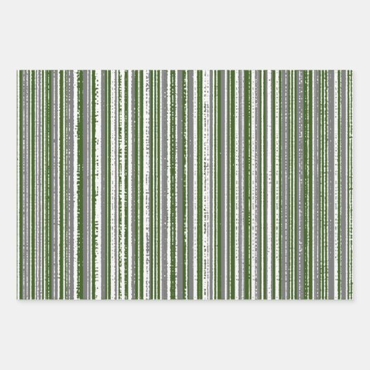 メリークリスマスグリーングレーの冬 ラッピングペーパーシート (正面3)