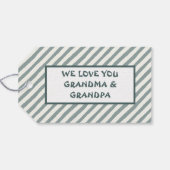 メリークリスマスグリーンストライプラベル ギフトタグ (裏面横)