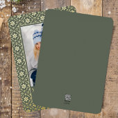 メリークリスマスグリーンスノーフレーク金ゴールド1写真 箔シーズンカード