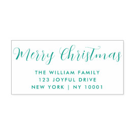 メリークリスマスグリーンタイポグラフィ セルフインキングスタンプ