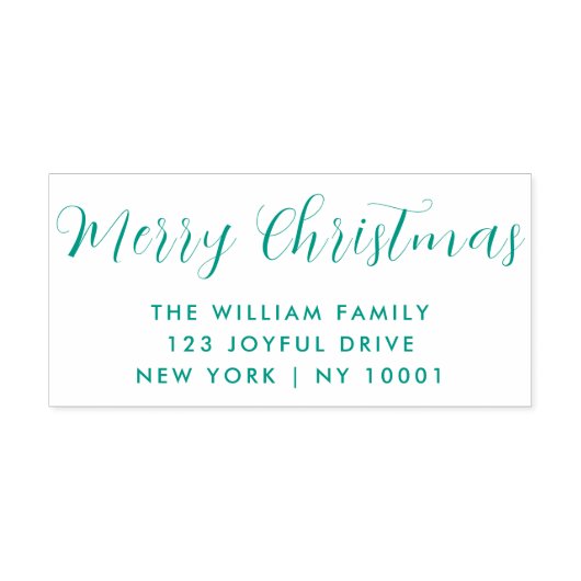 メリークリスマスグリーンタイポグラフィ セルフインキングスタンプ (デザイン)