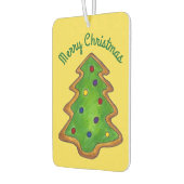 メリークリスマスグリーンツリーシュガークッキーホリデー カーエアーフレッシュナー (左)