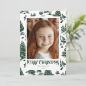 メリークリスマスグリーントイレホリデーデザイン シーズンカード (スタンド正面)