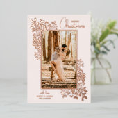 メリークリスマスグリーンバラ金ゴールド 箔シーズンカード (立ち正面)