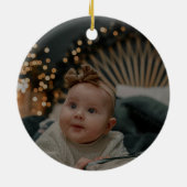 メリークリスマスグリーンパゴダクリスマスツリー1写真 セラミックオーナメント (裏面)