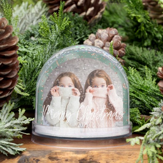 メリークリスマスグリーンパーソナライズされた写真 (冬)