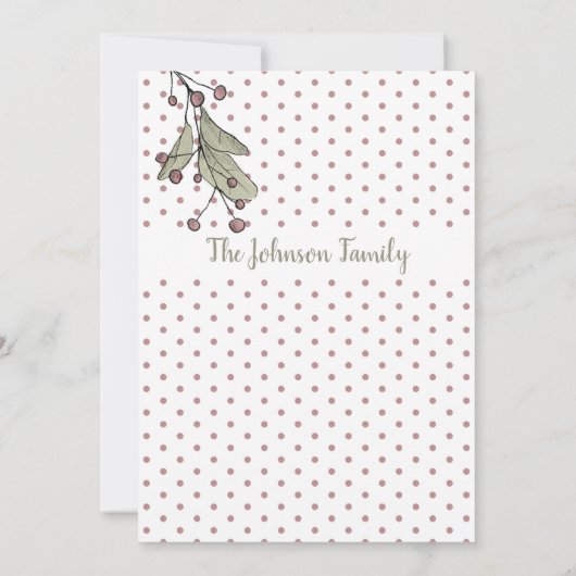 メリークリスマスグリーンピンクミスタントーリース写真 シーズンカード (裏面)