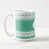 メリークリスマスグリーンブルー コーヒーマグカップ (左)