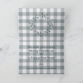 メリークリスマスグリーンプレイドリースバッファローチェック カード (内部)
